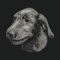 Irish Wolfhound Embroidered Crossbody Bag