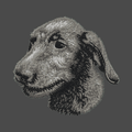 Irish Wolfhound Embroidered Men's Fleece Jacket