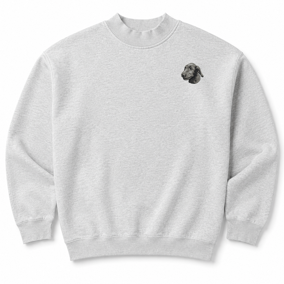 Irish Wolfhound Embroidered Mock Neck Sweatshirt