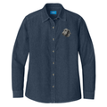 Irish Wolfhound Embroidered Women's Denim Shirt