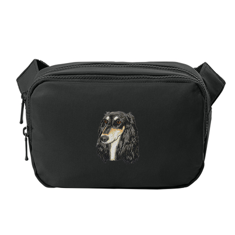 Saluki Embroidered Crossbody Bag