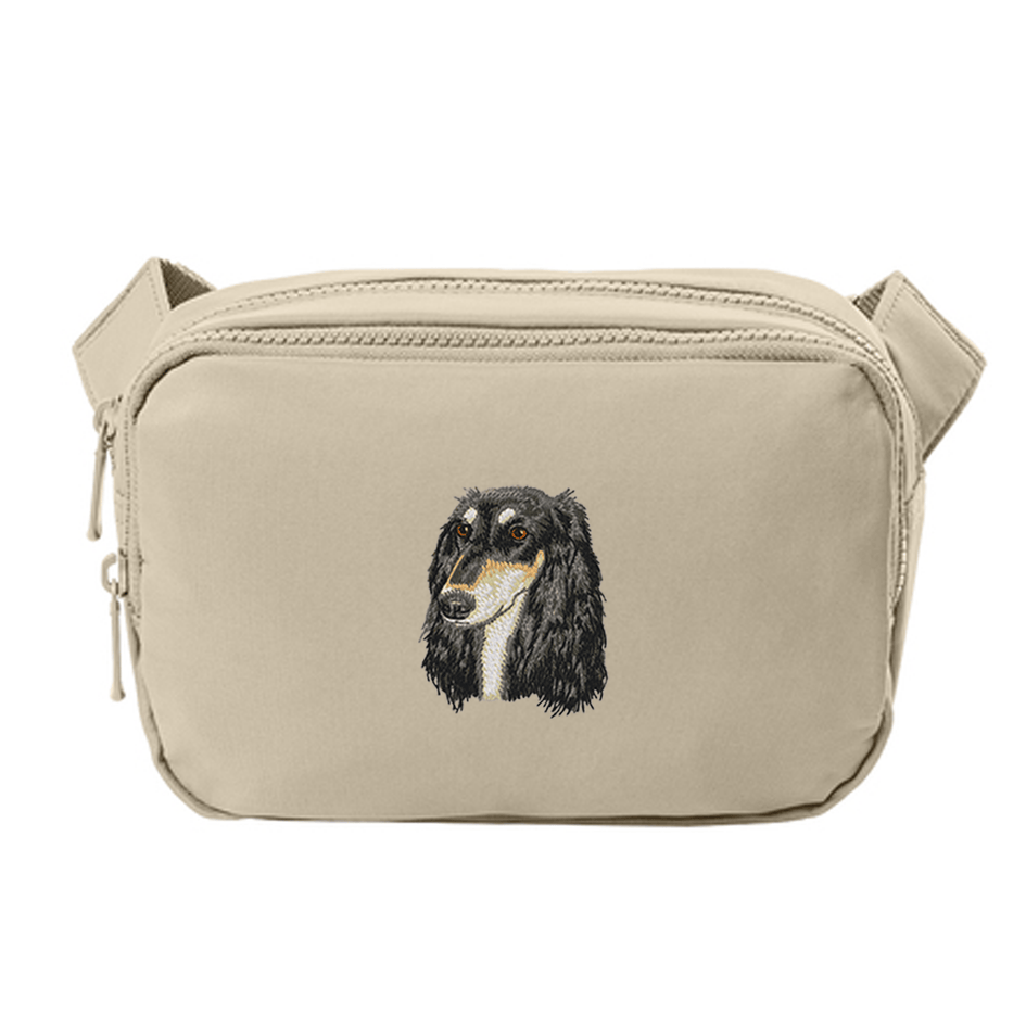 Saluki Embroidered Crossbody Bag