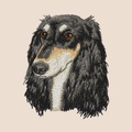 Saluki Embroidered Tote