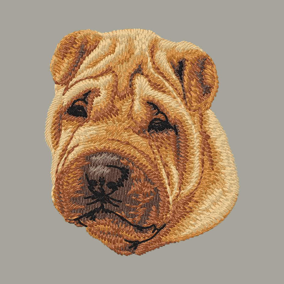 Chinese Shar-Pei Embroidered Classic Long Sleeve Shirt