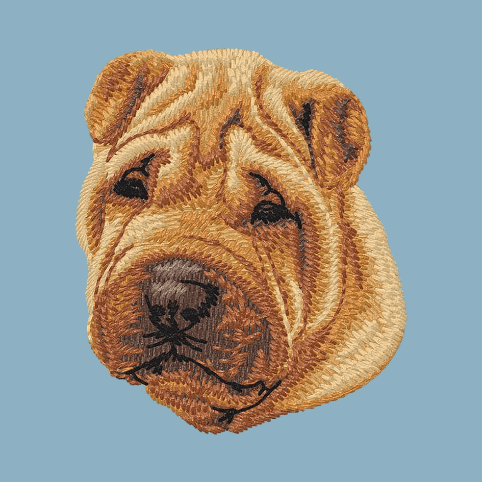Chinese Shar-Pei Embroidered Sweatshirt Hoodie