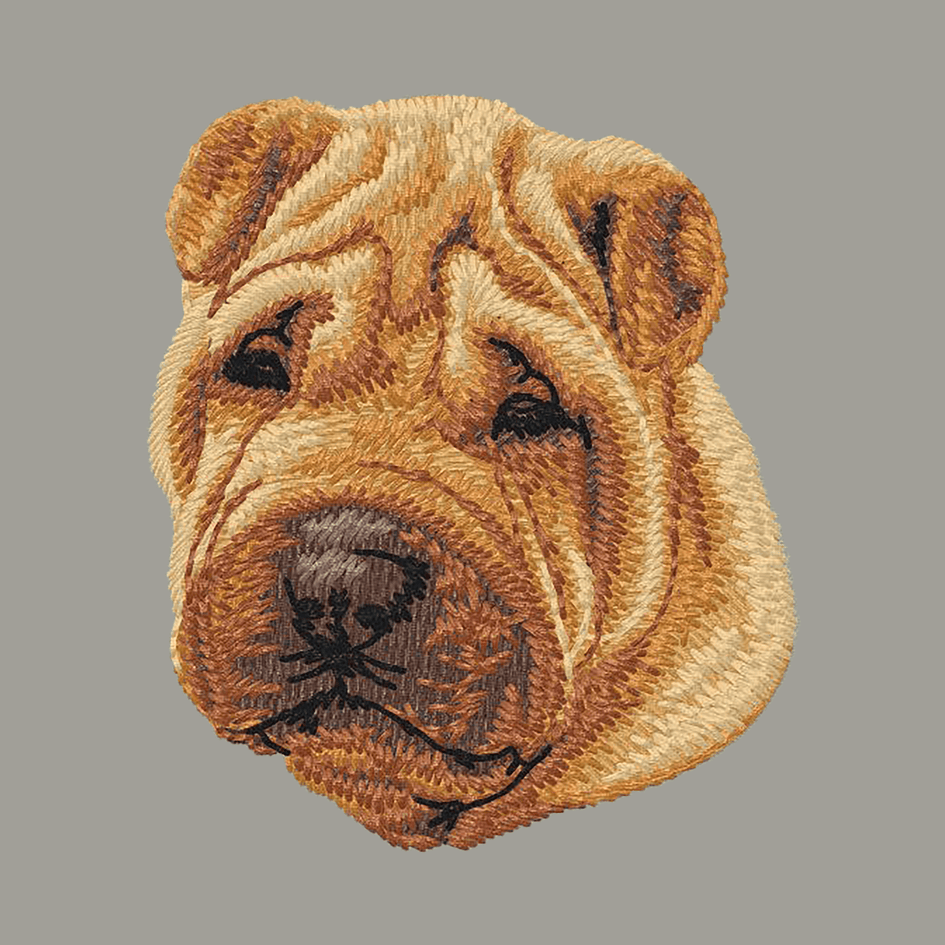 Chinese Shar-Pei Embroidered Sweatshirt Hoodie