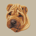 Chinese Shar-Pei Embroidered Crossbody Bag