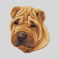 Chinese Shar-Pei Embroidered Mock Neck Sweatshirt