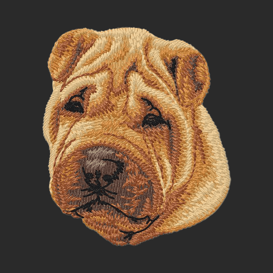 Chinese Shar-Pei Embroidered Wearable Blanket