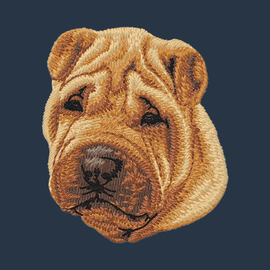 Chinese Shar-Pei Embroidered Wearable Blanket