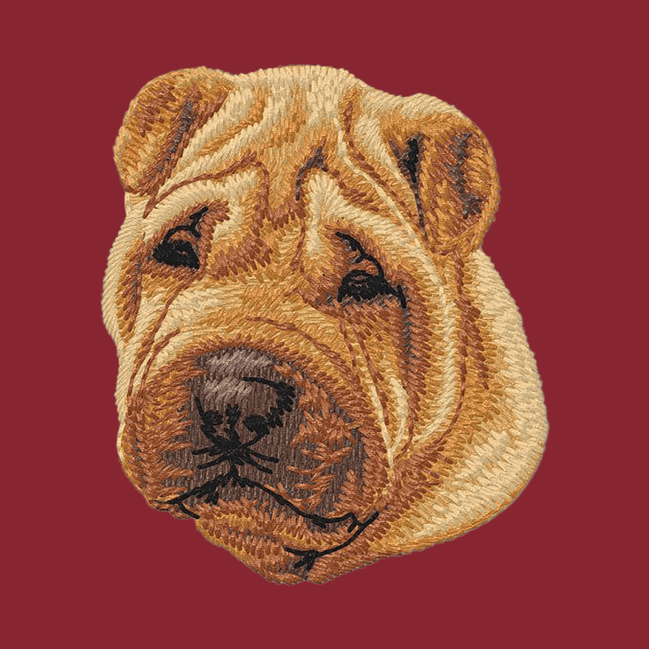 Chinese Shar-Pei Embroidered Wearable Blanket