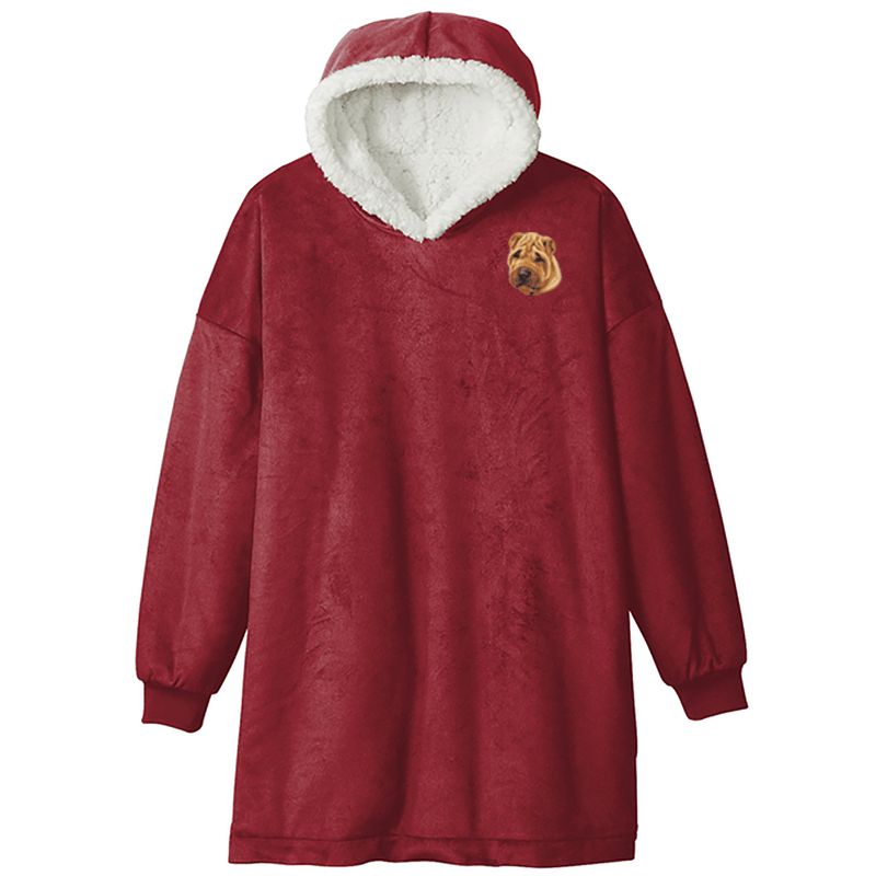 Chinese Shar-Pei Embroidered Wearable Blanket