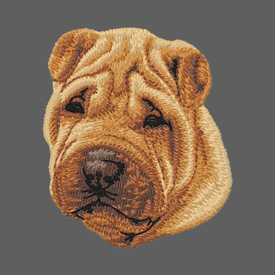 Chinese Shar-Pei Embroidered Women's Fleece Jacket