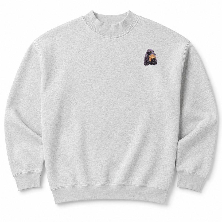 Gordon Setter Embroidered Mock Neck Sweatshirt
