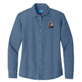 Gordon Setter Embroidered Women's Denim Shirt