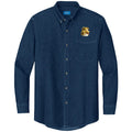 Shetland Sheepdog Embroidered Men's Denim Shirt