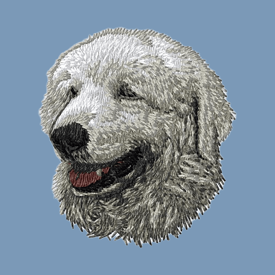 Kuvasz Embroidered Men's Denim Shirt