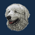 Kuvasz Embroidered Men's Denim Shirt