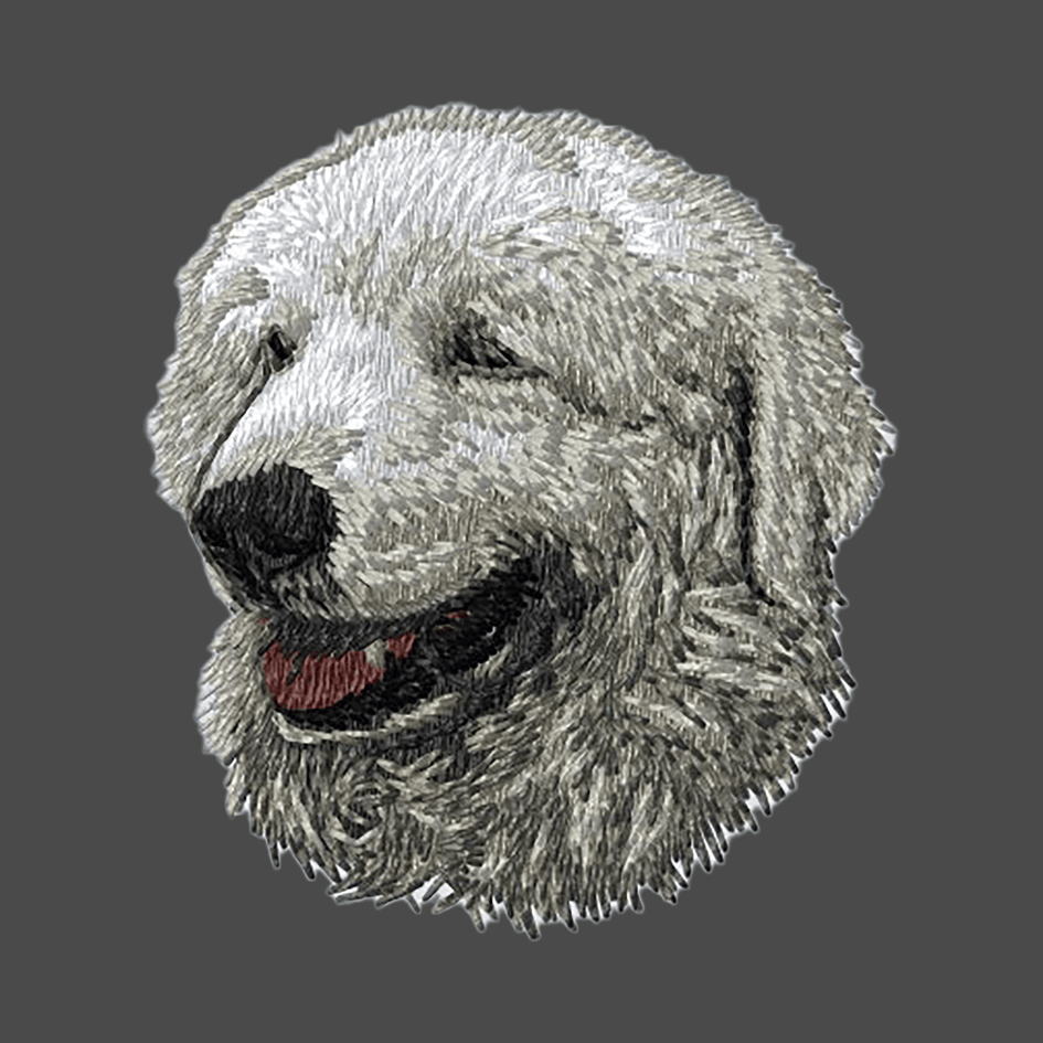 Kuvasz Embroidered Men's Fleece Jacket