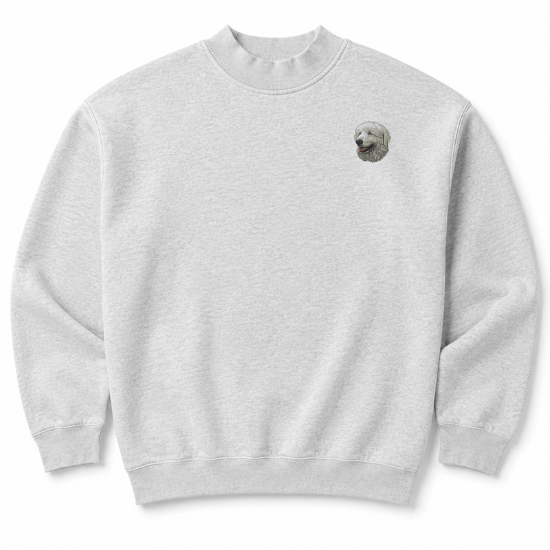 Kuvasz Embroidered Mock Neck Sweatshirt