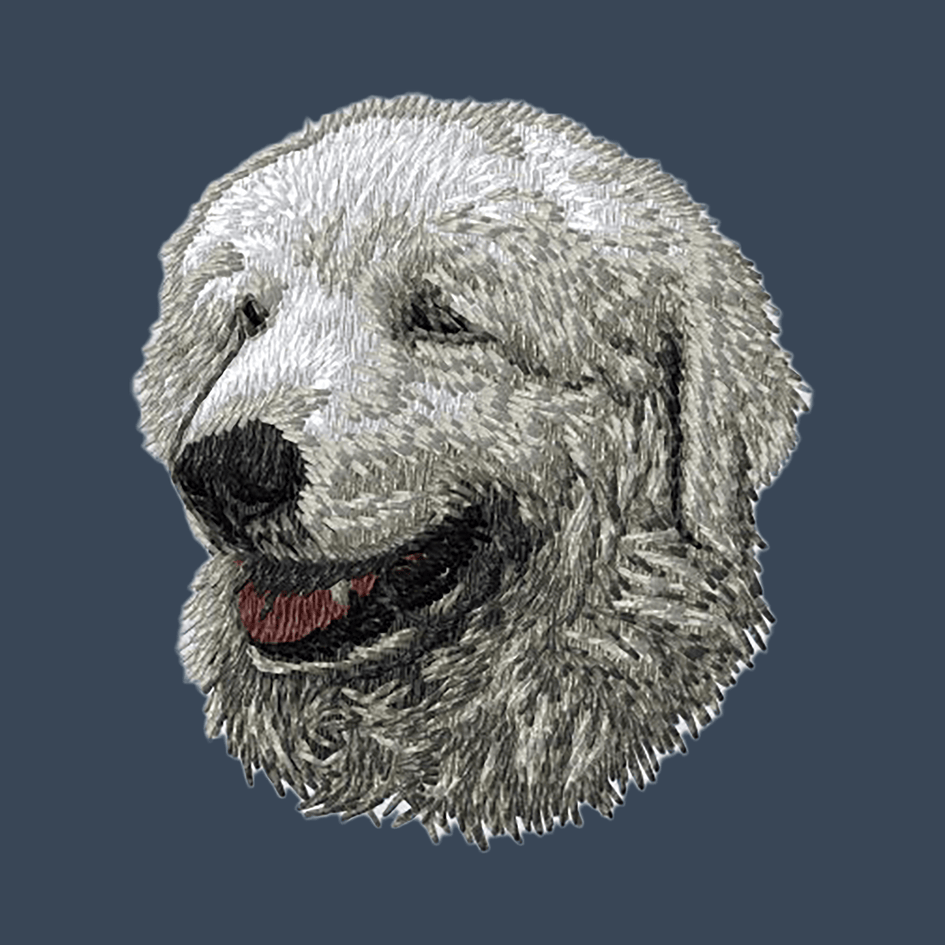 Kuvasz Embroidered Women's Denim Shirt
