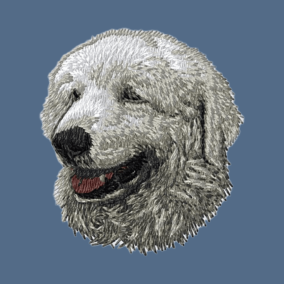 Kuvasz Embroidered Women's Denim Shirt