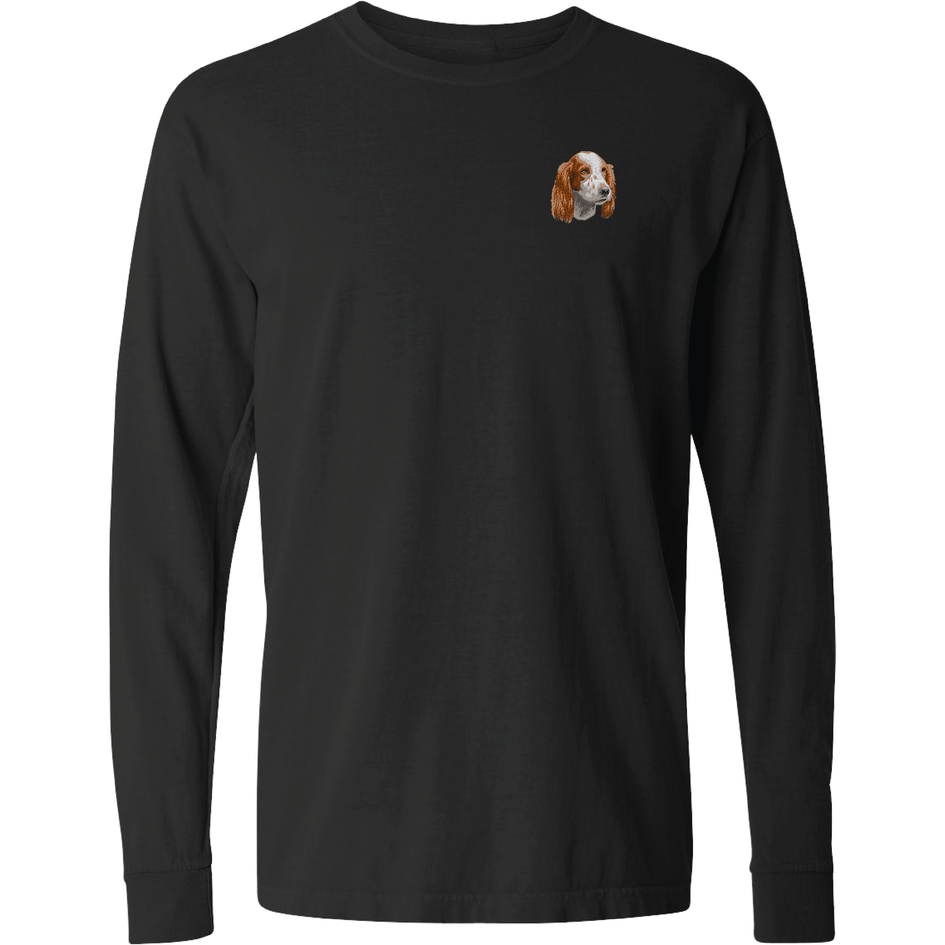 Irish Red and White Setter Embroidered Classic Long Sleeve Shirt