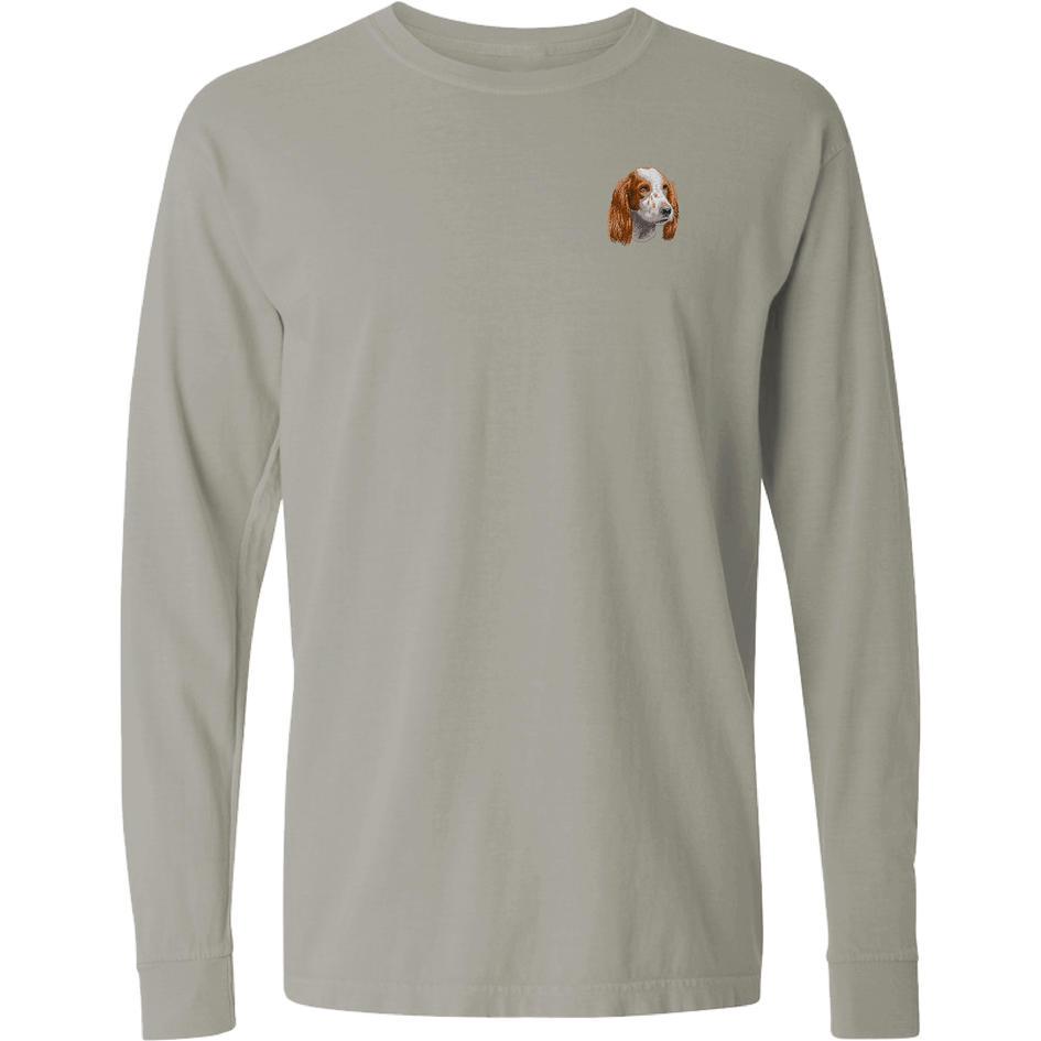 Irish Red and White Setter Embroidered Classic Long Sleeve Shirt