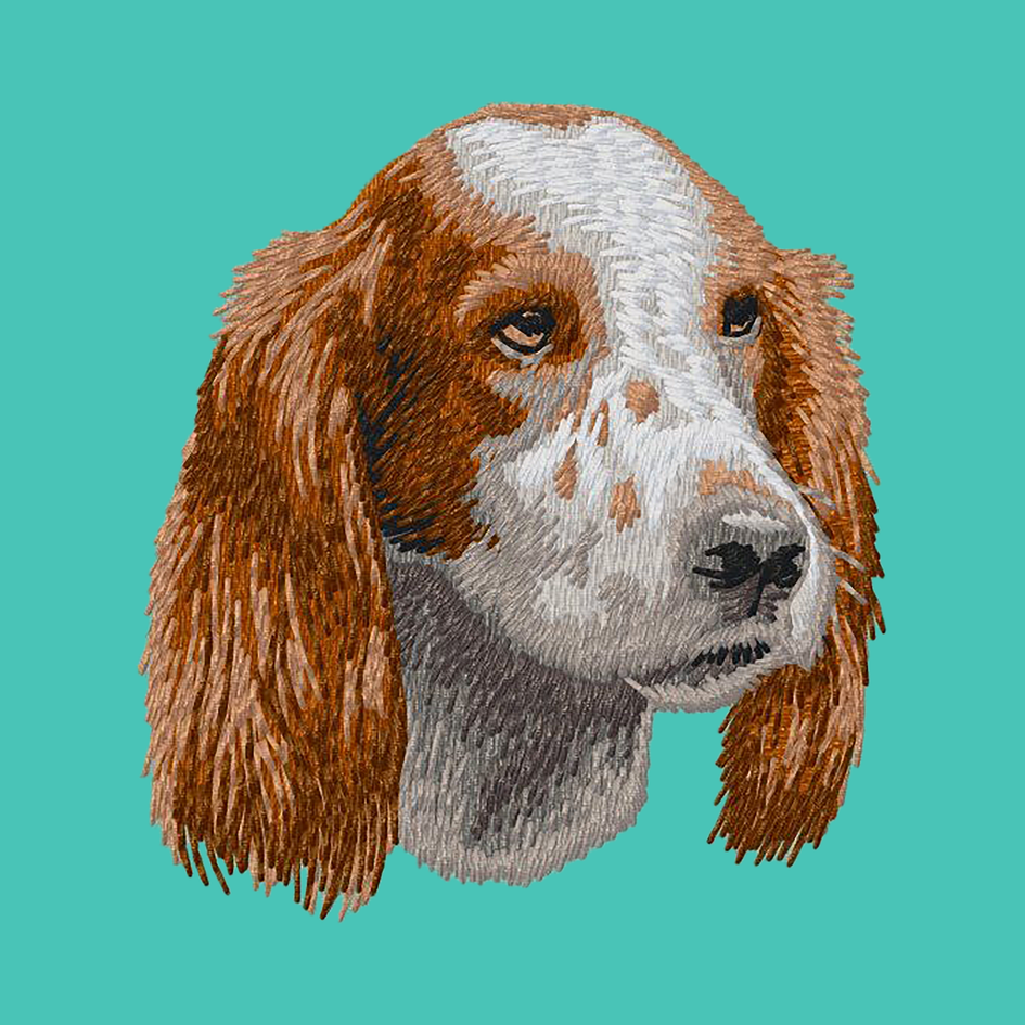 Irish Red and White Setter Embroidered Baseball Cap