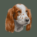 Irish Red and White Setter Embroidered Baseball Cap