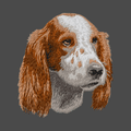 Irish Red and White Setter Embroidered Men's Fleece Jacket