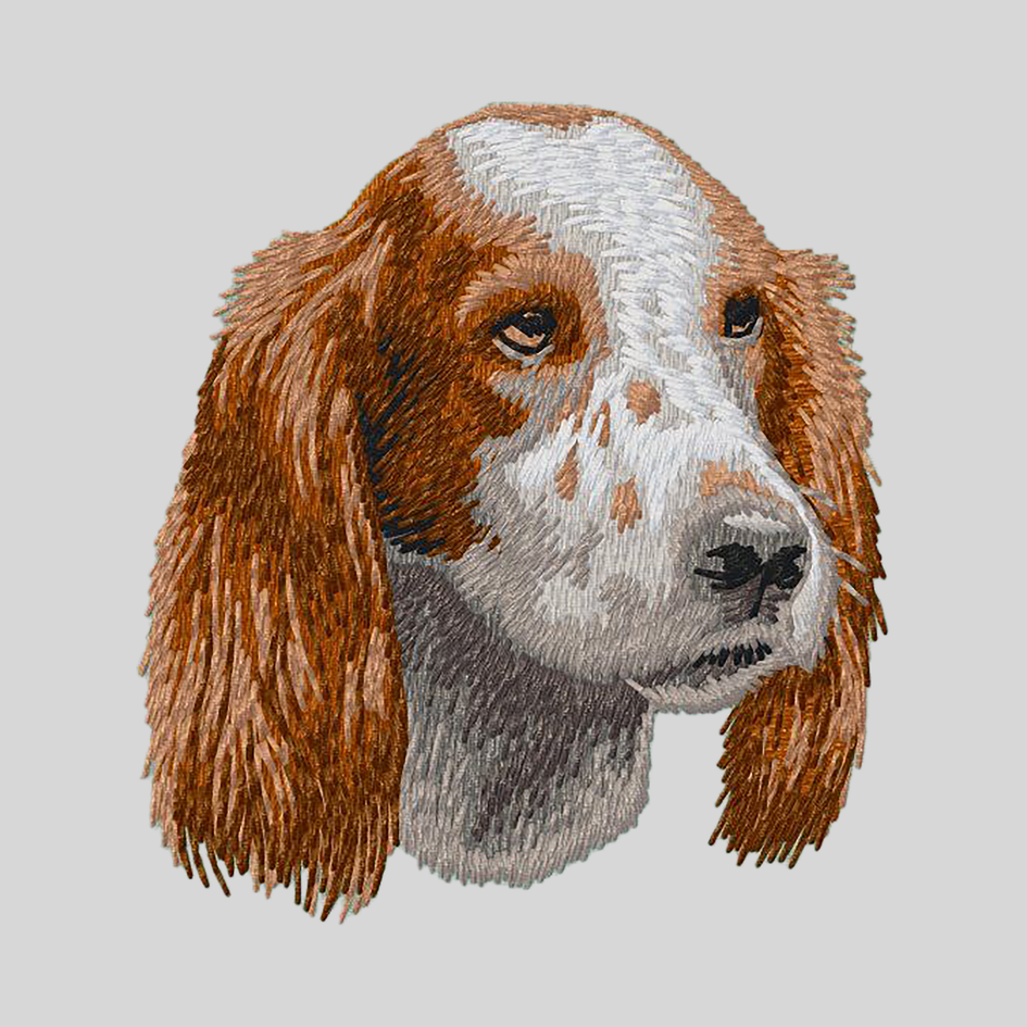 Irish Red and White Setter Embroidered Mock Neck Sweatshirt