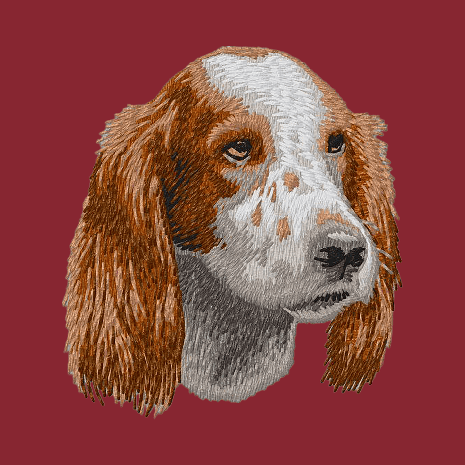 Irish Red and White Setter Embroidered Wearable Blanket