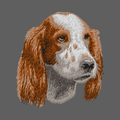 Irish Red and White Setter Embroidered Women's Fleece Jacket