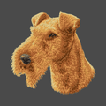 Irish Terrier Embroidered Men's Fleece Jacket