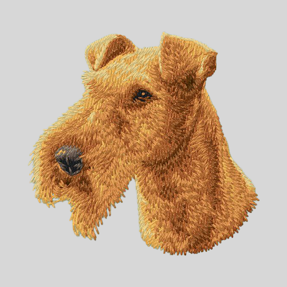 Irish Terrier Embroidered Mock Neck Sweatshirt