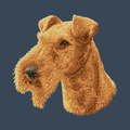 Irish Terrier Embroidered Women's Denim Shirt