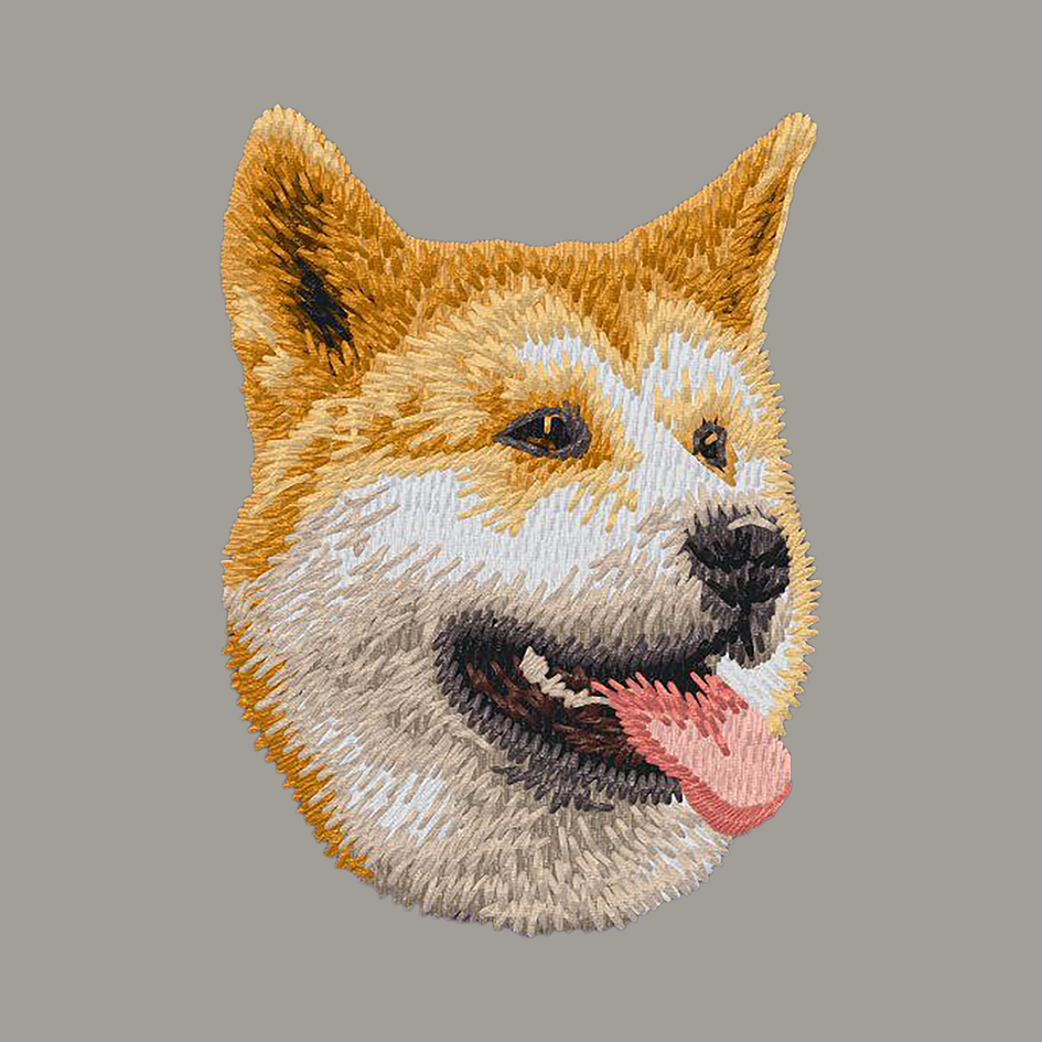 Shiba Inu Embroidered Sweatshirt Hoodie