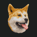 Shiba Inu Embroidered Crossbody Bag