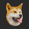 Shiba Inu Embroidered Wearable Blanket