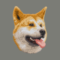 Shiba Inu Embroidered Wearable Blanket