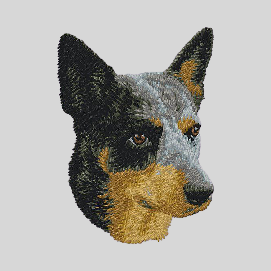 Australian Cattle Dog Embroidered Mock Neck Sweatshirt