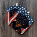Dachshund  Americana Pot Holder Set