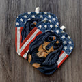 Dachshund  Americana Pot Holder Set