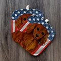 Dachshund  Americana Pot Holder Set