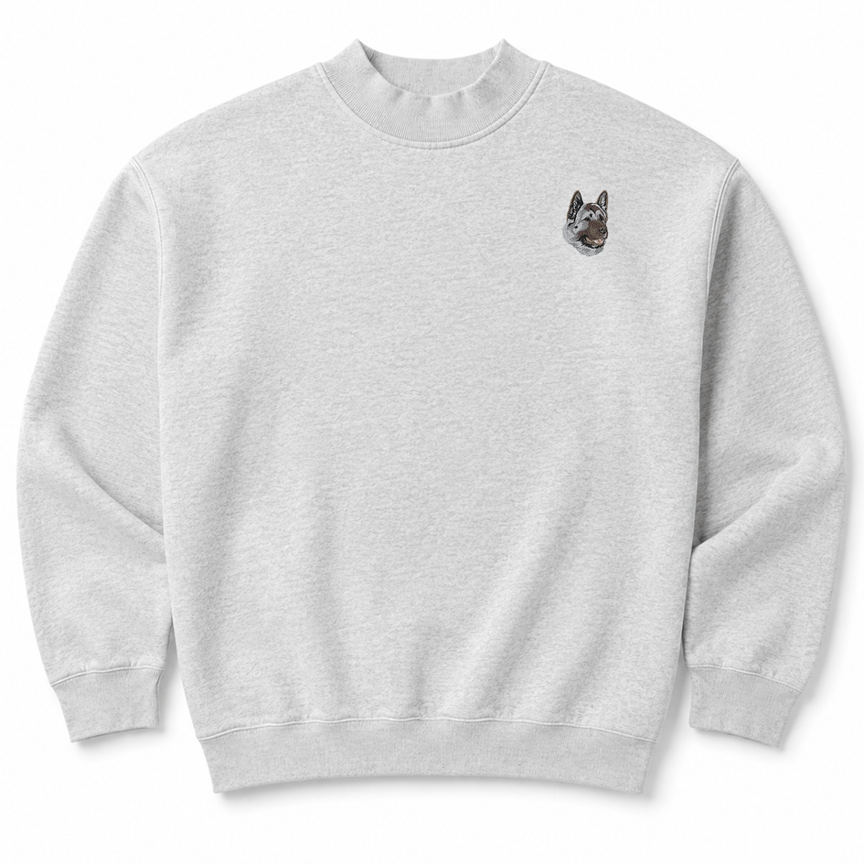 Akita Embroidered Mock Neck Sweatshirt