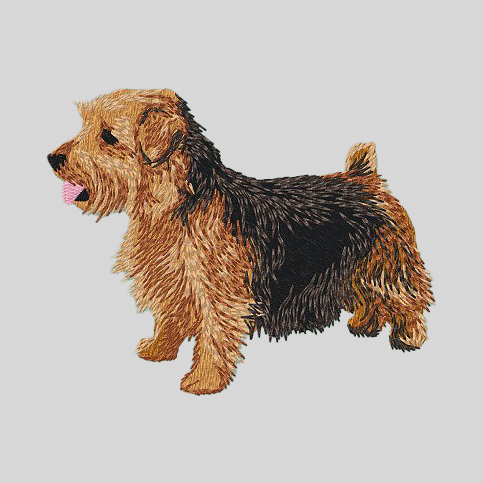 Norfolk Terrier Embroidered Mock Neck Sweatshirt