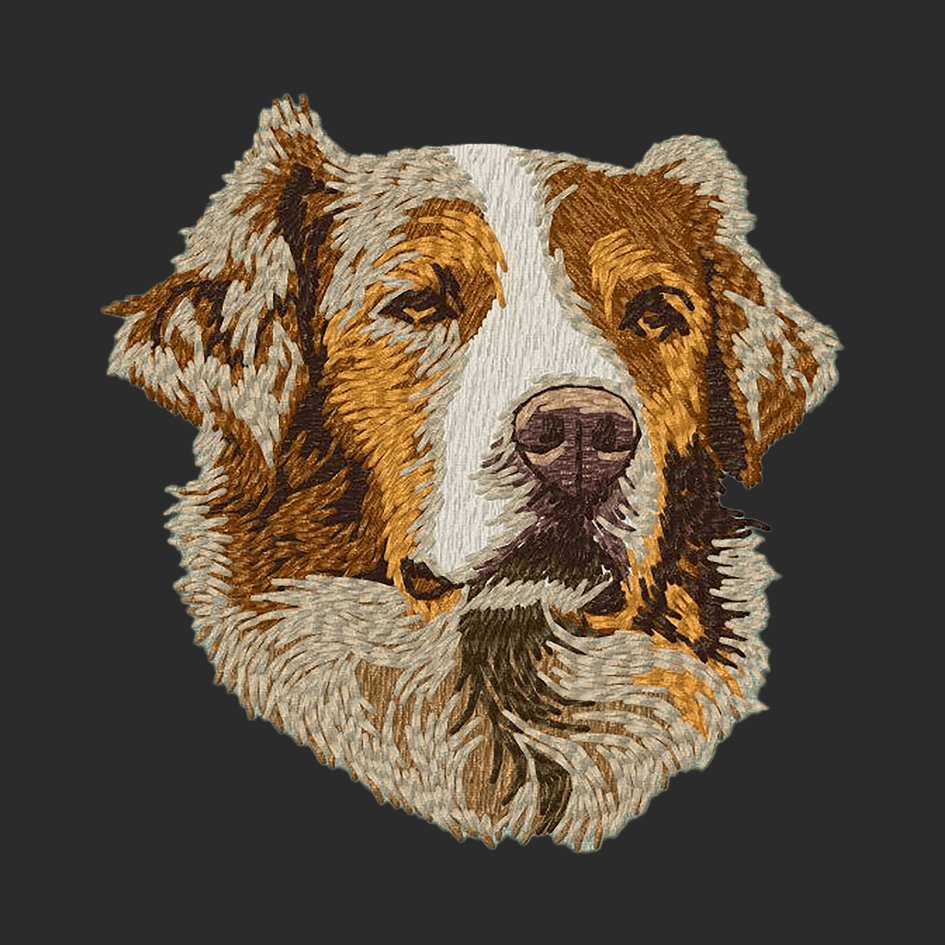 Australian Shepherd Embroidered Classic Long Sleeve Shirt