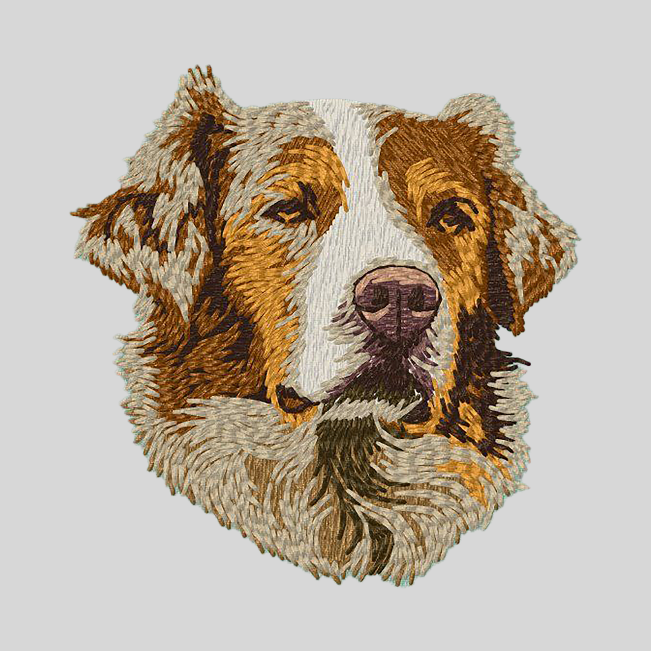 Australian Shepherd Embroidered Mock Neck Sweatshirt