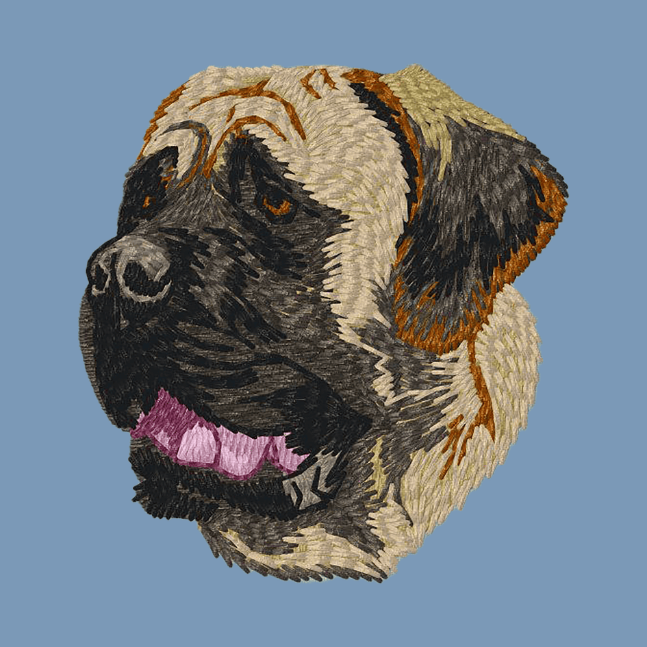 Mastiff Embroidered Men's Denim Shirt